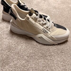 Fendi Men's Black and White Sneakers